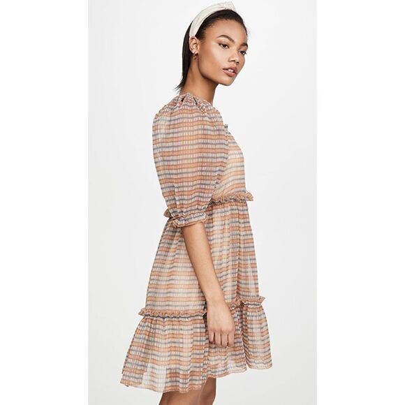 Sea NY Teddie puff sleeve plaid Dress - Picture 9 of 15